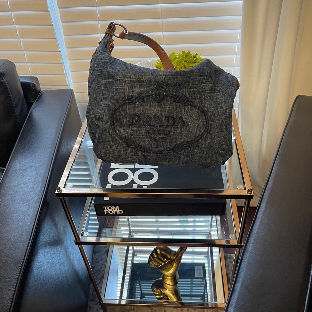 Denim Prada Hobo bag… excellent condition.